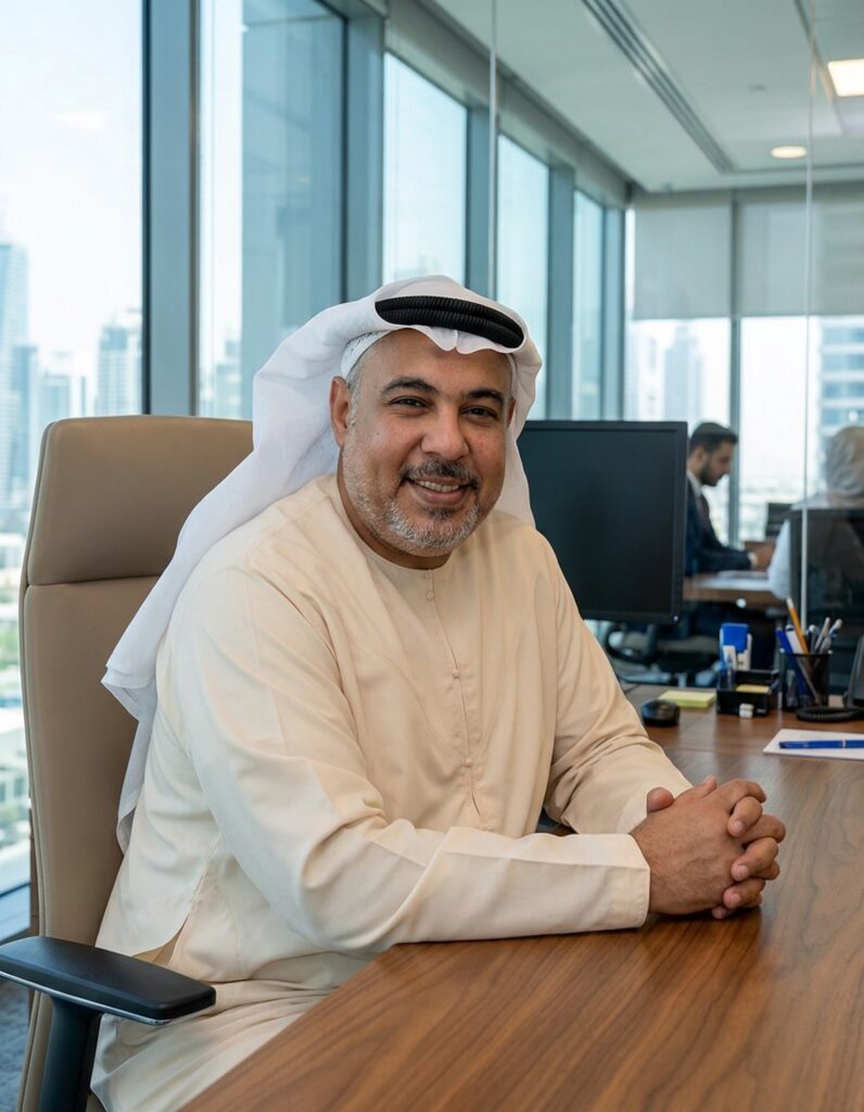 Hadi Jawad at his desk